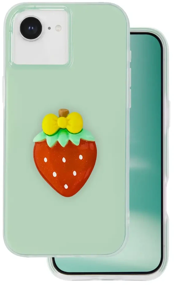 TFO Telforceone „iPhone 16e / 17e“ dėklas su vaisių motyvais, žalias