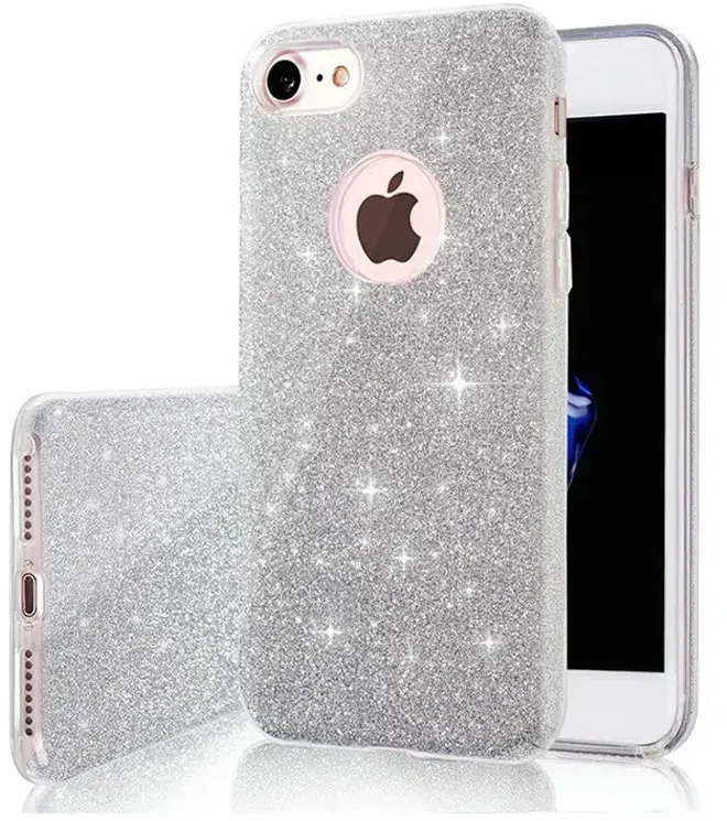 TFO TelForceone Glitter 3in1 dėklas skirtas Xiaomi Redmi Note 9, sidabrinis