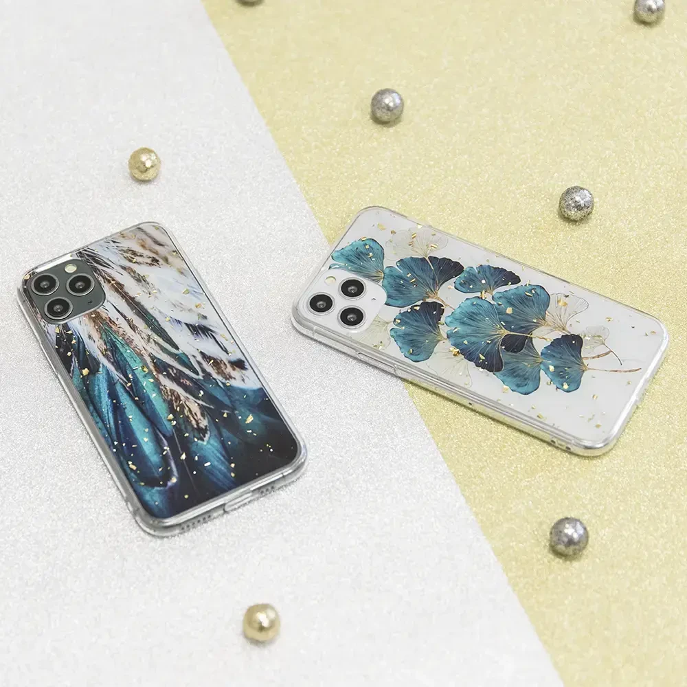 Dėklas TFO TelForceone Gold Glam Xiaomi Redmi 13C 4G / 13C 5G plunksnos