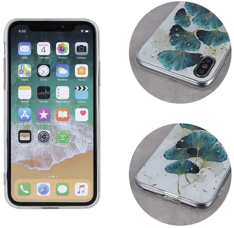 Dėklas TFO Telforceone Gold Glam case for Xiaomi Redmi 14C 4G/ 14C 5G / Redmi A4 / POCO C75 leaves