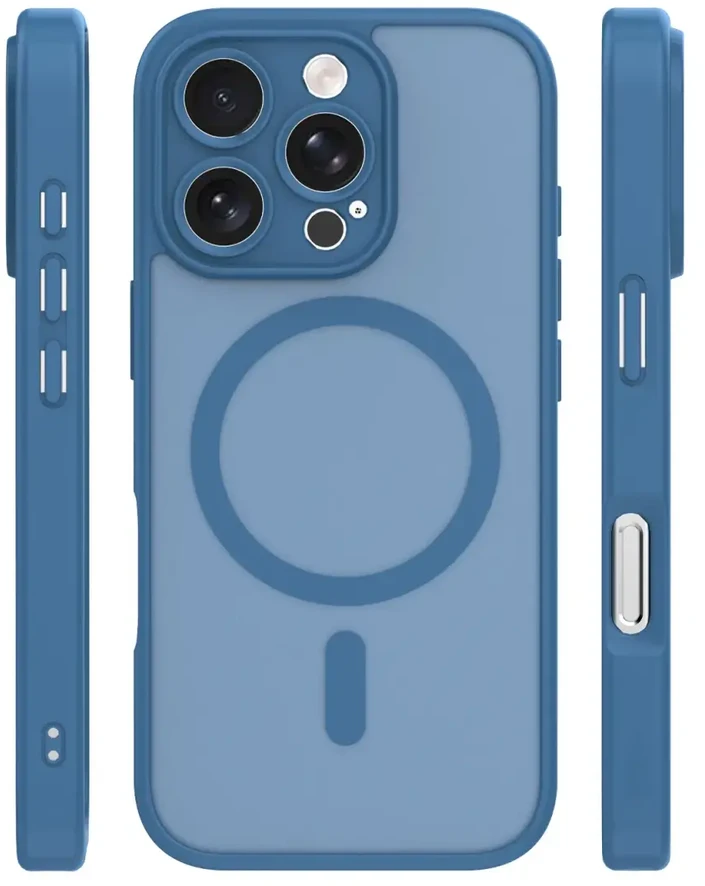 TFO Mag Matt dėklas iPhone 16 Pro Max 6,9" tamsiai mėlynas apsauga kamerai