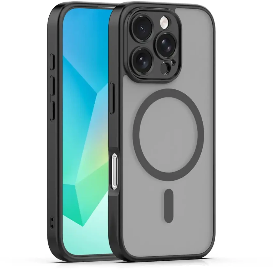 TFO „Mag Matt“ dėklas, skirtas „iPhone 16 Pro“ 6,3", juodas, su apsauga kamerai