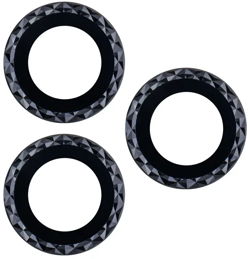 TFO "iPhone 14 Plus" 6,7 juodų rombo formos akinių su lęšiais rinkinys (2 vnt.)