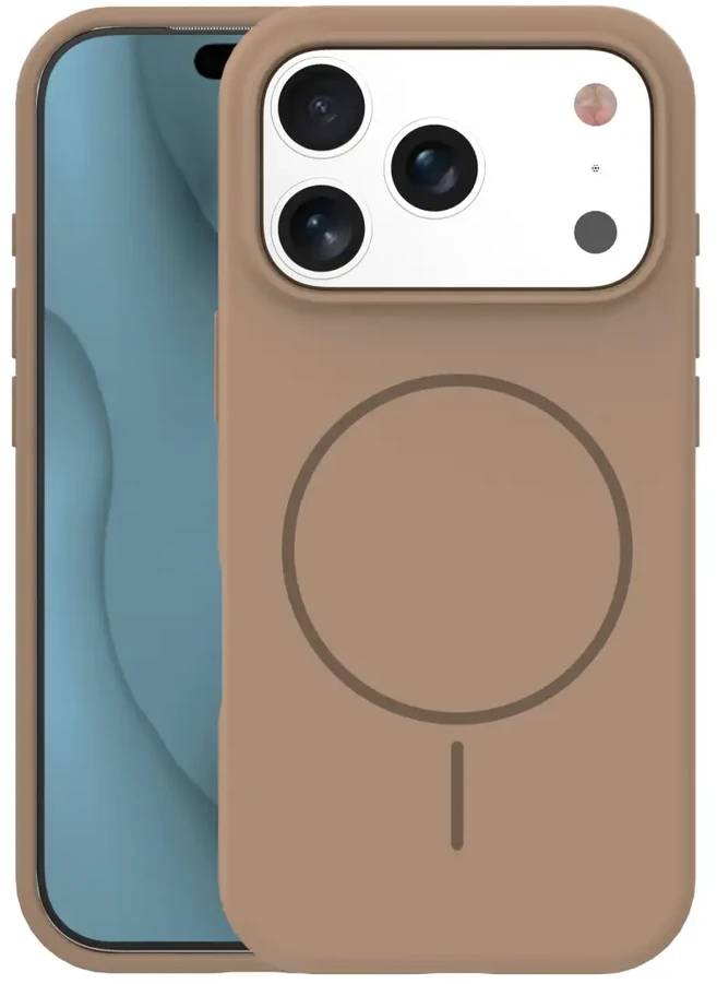 TFO Telforceone Silikoninis plonas „Mag“ dėklas, skirtas „iPhone 17 Pro Max 6,9“ / „18 Pro Max 6,9“; rudas