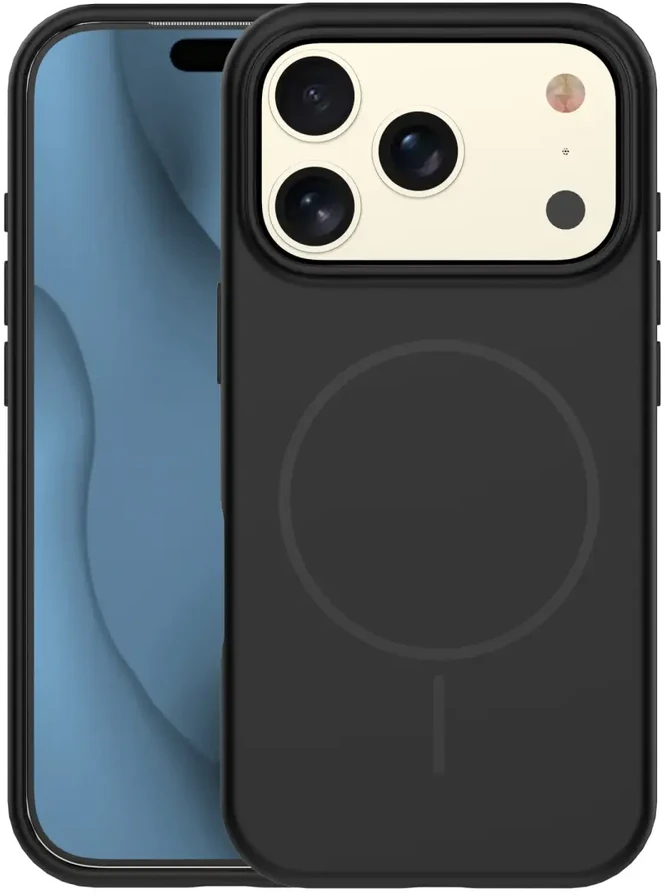 TFO Plonas silikoninis „Magsafe“ dėklas, skirtas „iPhone 17 Pro“, juodas