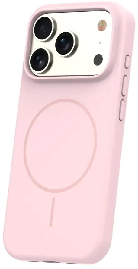 TFO Plonas silikoninis „Magsafe“ dėklas, skirtas „iPhone 17 Pro“, šviesiai rožinis