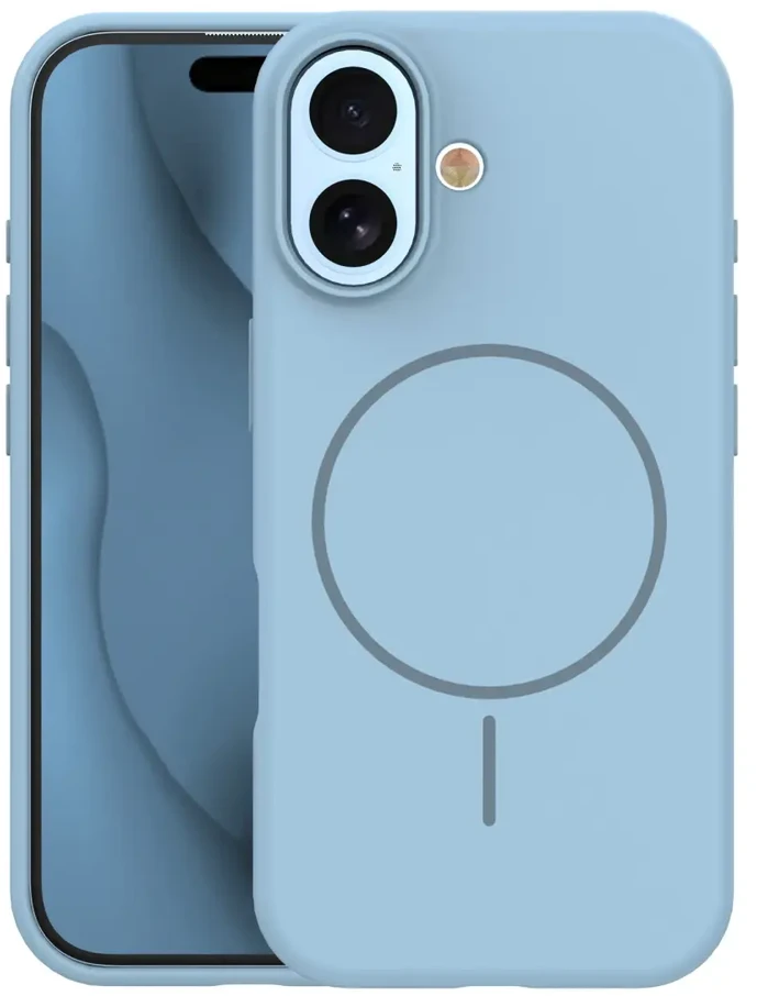 TFO Telforceone Silikoninis plonas „Mag“ dėklas, skirtas „iPhone 17 / 18“ 6,3 colio, šviesiai mėlynas