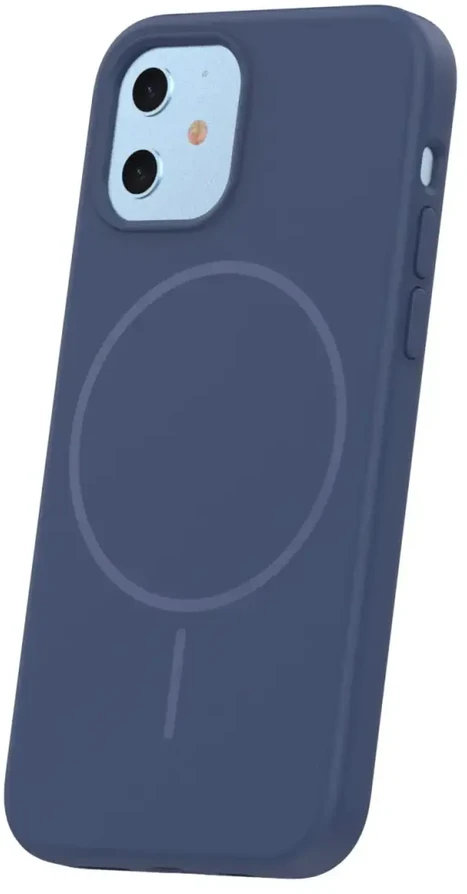 TFO Plonas silikoninis Mag dėklas, skirtas iPhone 12 / 12 Pro 6,1" tamsiai mėlynas
