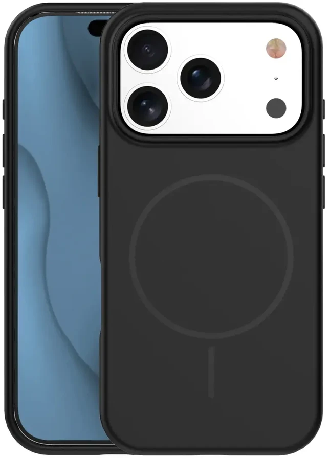 TFO Plonas silikoninis Mag dėklas, skirtas iPhone 17 Pro Max 6,9" / 18 Pro Max 6,9", juodas