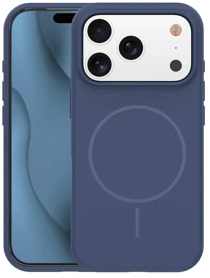 TFO Plonas silikoninis Mag dėklas, skirtas iPhone 17 Pro 6,3" tamsiai mėlynas