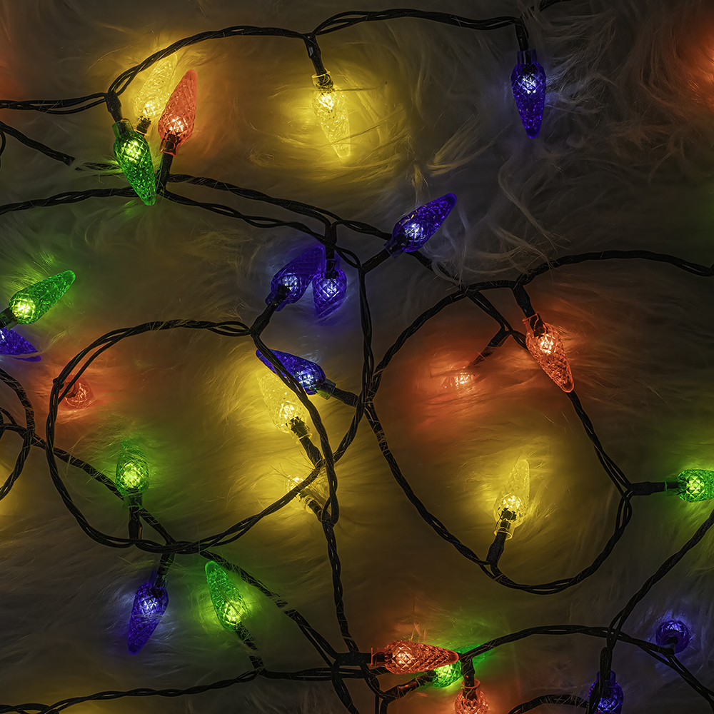 TelForceone Styginių šviesos PINE CONE 100LED 8m daugiaspalvis Forever Light