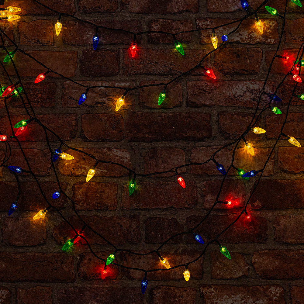 TelForceone Styginių šviesos PINE CONE 100LED 8m daugiaspalvis Forever Light