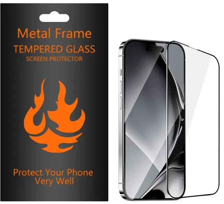 TFO Telforceone Grūdinto stiklo metalinis rėmas, skirtas Samsung Galaxy S25 Plus juodam rėmeliui