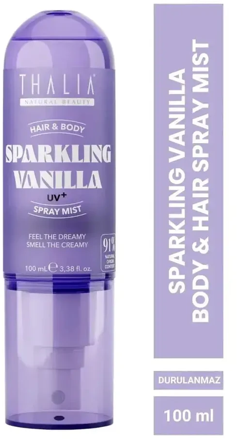 Thalia Natural Beauty Sparkling Vanilla UV+ Scented Purškiklis Moterims, 100 ml