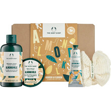 „The Body Shop“ migdolų pieno kūno priežiūros dovanų rinkinys