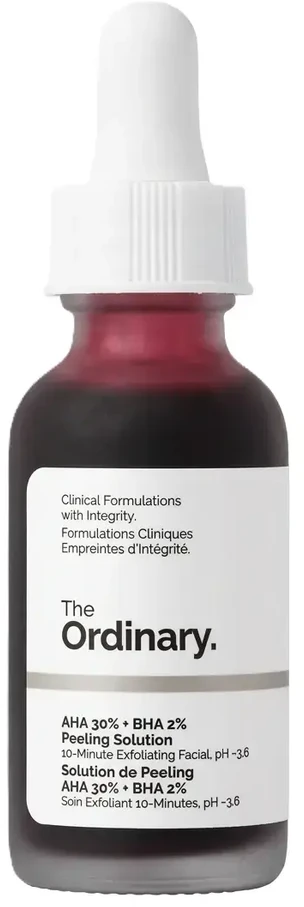 The Ordinary AHA 30% + BHA 2% Peeling Solution šveičiamasis tirpalas veidui, 30 ml