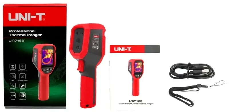 Thermal Imager 160x120, -20-550C, 40?×30?, 25Hz, 2.4' TFT LCD, Digital camera:2MP, UNI-T