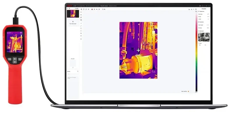 Thermal Imager 160x120, -20-550C, 40?×30?, 25Hz, 2.4' TFT LCD, Digital camera:2MP, UNI-T
