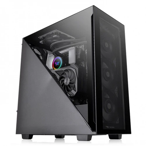 Thermaltake Divider 300 grūdinto stiklo dėklas - Juoda