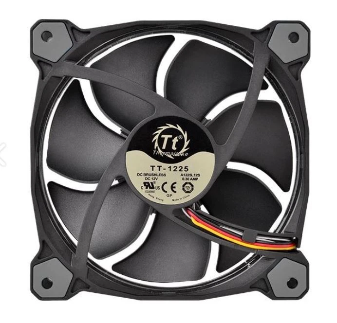 THERMALTAKE Riing 12 LED RGB 3er rinkinys didelio našumo važiuoklės ventiliatorius 3 dalys 120x120x25mm RGB LED Triukšmas 18,7 dBA su LNC