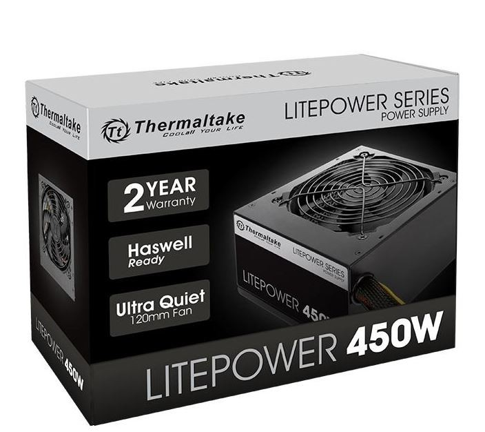 Maitinimo blokas Thermaltake Litepower II Juodas 450W PS-LTP-0450NPCNEU-2 (450 W, Aktyvus, 120 mm)