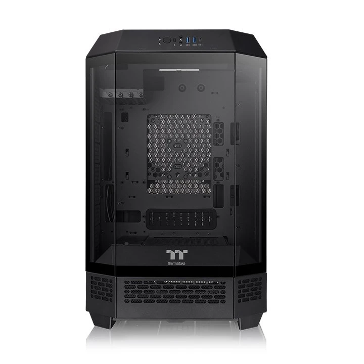 Thermaltake The Tower 300, Tower tipo korpusas - juodas, grūdintas stiklas