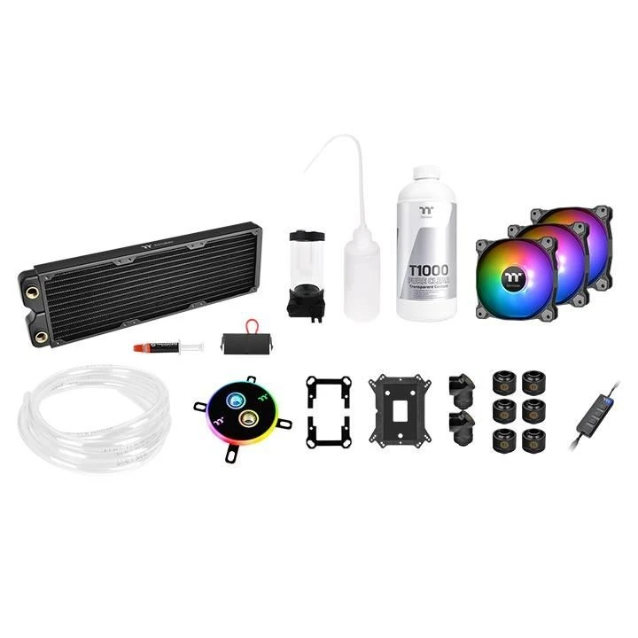 Priedas Aušinimo rinkinys Thermaltake Pacific C360 DDC LCS RGB CL-W253-CU12SW-A (aliuminis, plastikas, 3 ventiliatoriai, ARGB)