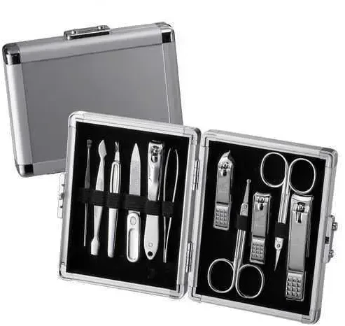 Three Seven Manikiūro rinkinys "Sidabrinis case" - 11 įrankių