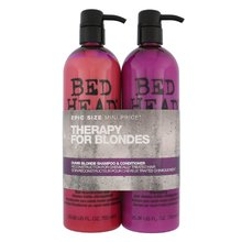 Tigi Bed Head Lova galva Blondinė Duo Kit - Kasetė pažeistiems blondiniams plaukams - 1500 ml