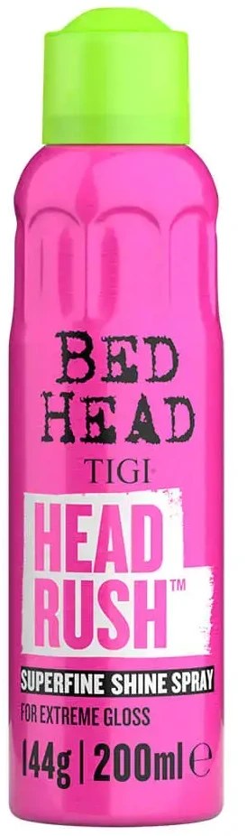 Tigi Bed Head Headrush Superfine Shine Purškiklis plaukų priemonė suteikianti spindesio 200ml