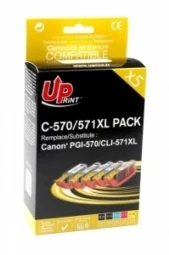 UPrint rašalo C-570 / 571XL / CLI571 rašalo rinkinys (2x juodas, žalsvai mėlynas, purpurinis, geltonas)