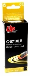 Su UPrint suderinamas rašalas / rašalas su CLI571BK XL, C-571XLB, juodas, 810s, 11ml, didelės talpos