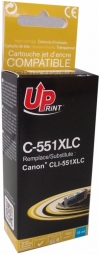 Su UPrint suderinamas rašalas / su rašalas CLI551C XL, C-551XLC, žydra, 695s, 11 ml, didelės talpos