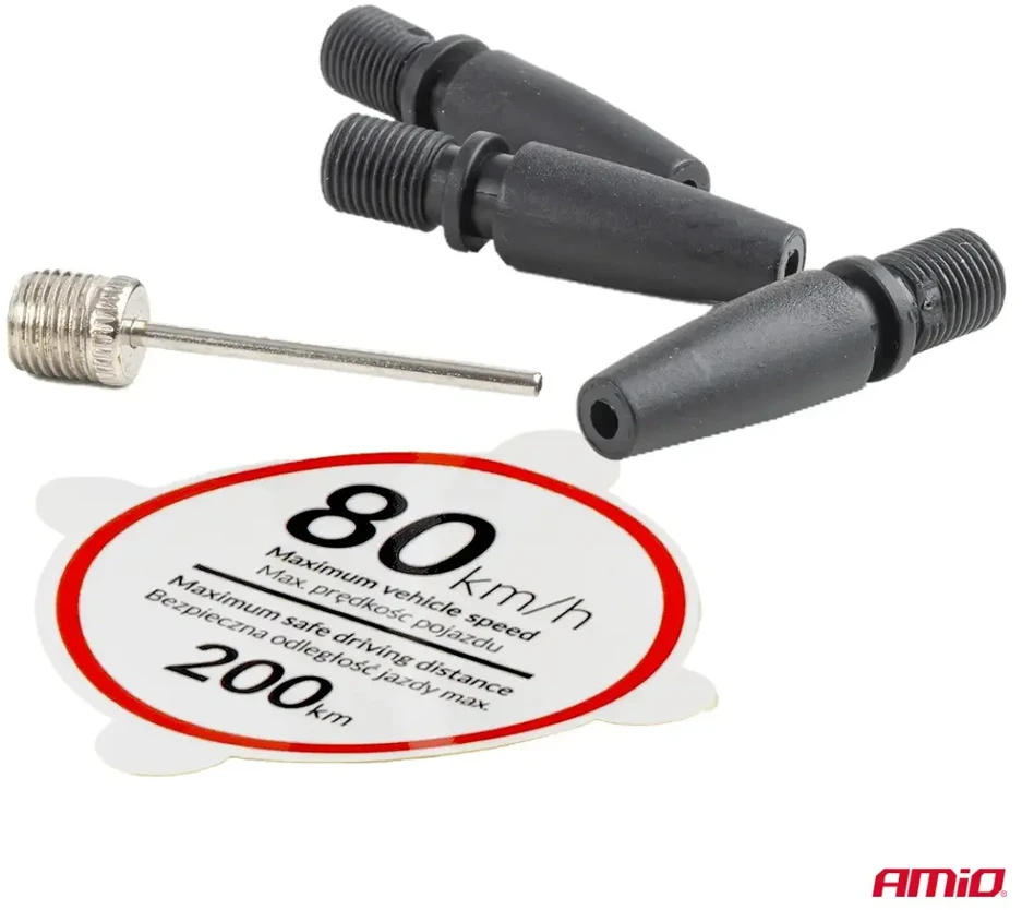 Padangų remonto komplektas su kompresoriumi 19 mm 12 V amio-04929