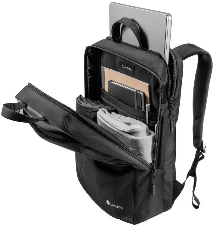 Tomtoc Explorer-T71 travel laptop backpack, 15,6"/24l (juodas)