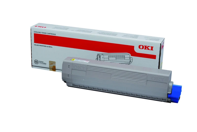 OKI C822 dažų kasetė geltona standartinė talpa 7 300 puslapių 1 pakuotė Geltona toner C822 series (7,3 K)