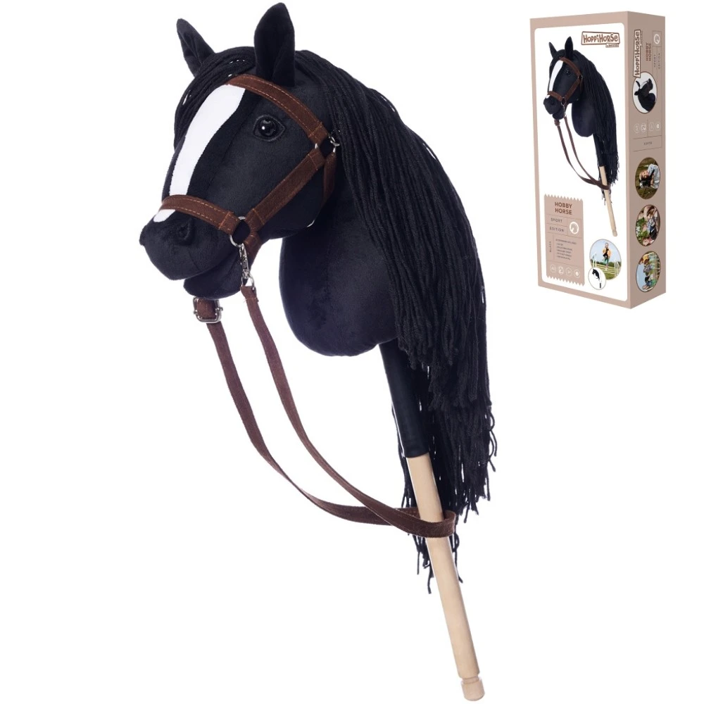 Tootiny Koń na kiju Hobby Horse HOPPIHORSE A3 juoda