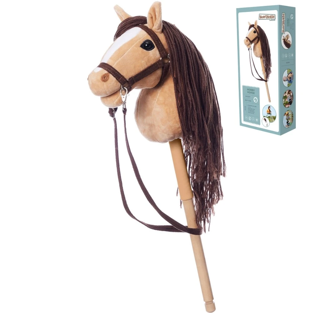 Tootiny Koń na kiju Hobby Horse HOPPIHORSE A4 smėlio spalva