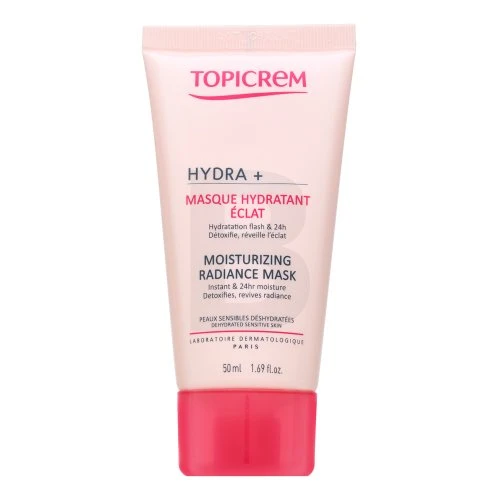 Topicrem HYDRA+ Moisturizing Radiance Mask drėkinamoji veido kaukė jautriai odai, 50 ml