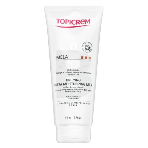Topicrem MELA Unifying Ultra-Moisturizing Milk drėkinamasis kūno pienelis, 200 ml