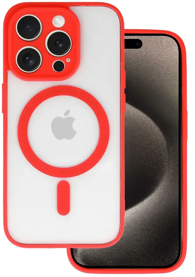 Fusion Accessories Topt Acrylic Color Magsafe dėklas skirtas Apple iPhone 12 Pro raudonos spalvos