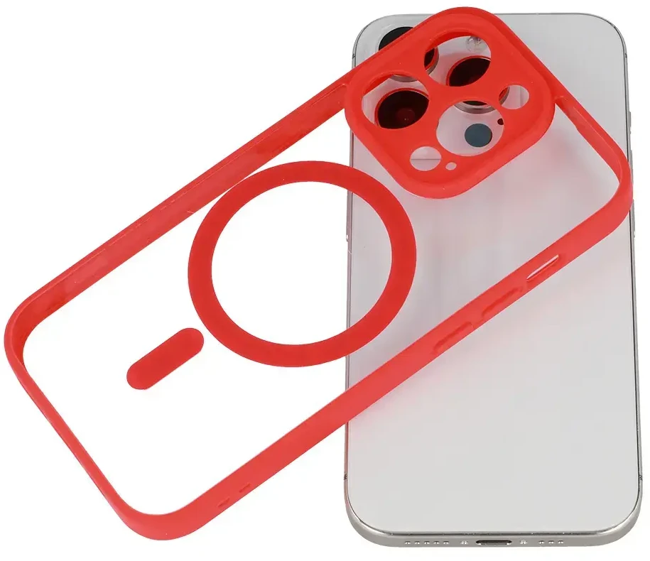 Fusion Accessories Topt Acrylic Color Magsafe dėklas skirtas Apple iPhone 16 Plus raudonos spalvos