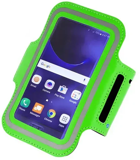 Fusion Accessories Topt Armband SLIM Type 1 dėklas skirtas Apple iPhone 13/13Pro/14/14 Pro/15/15Pro/16/16 Pro/Samsung S21/S22/S23/S24 (5,5 Inches) Žalias