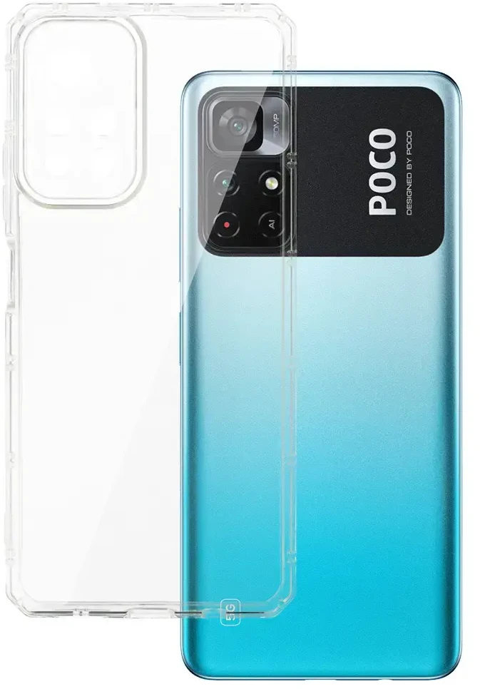 Fusion Accessories Topt Armor Antishock dėklas skirtas Xiaomi Redmi Note 11 5G/Note 11S 5G/Poco M4 Pro 5G skaidrus