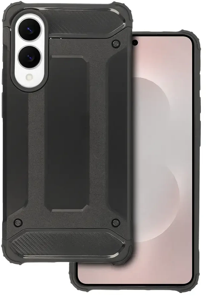 Fusion Accessories Topt Armor Carbon dėklas, skirtas „Samsung Galaxy S25 Edge“, juodos spalvos