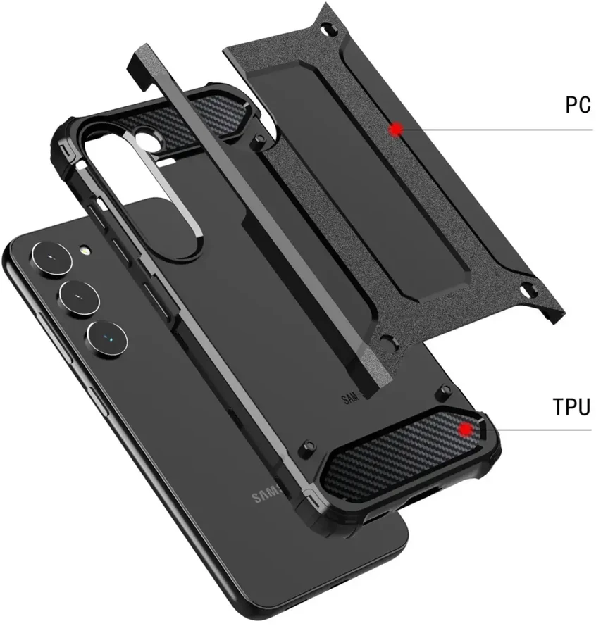 Fusion Accessories Topt Armor Carbon dėklas skirtas Samsung Galaxy S25 Ultra juodos spalvos
