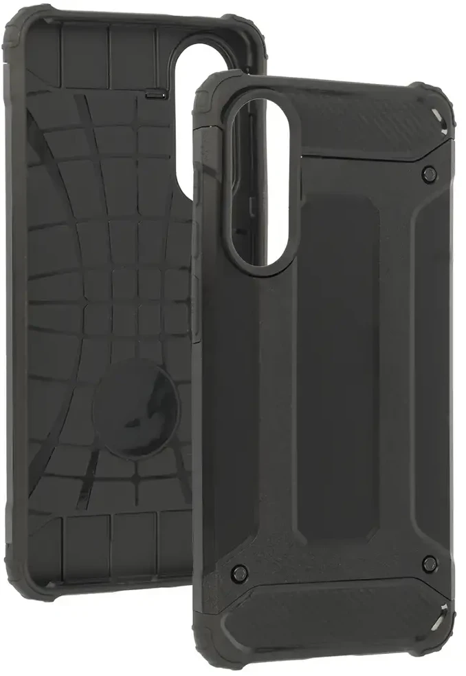 Fusion Accessories Topt Armor Carbon dėklas, skirtas „Samsung Galaxy S25 Edge“, juodos spalvos