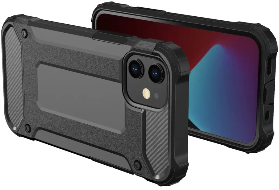 Fusion Accessories Topt Armor Carbon Dėklas skirtas Xiaomi Redmi Note 11 5G/Note 11S 5G/Poco M4 Pro 5G juodos spalvos