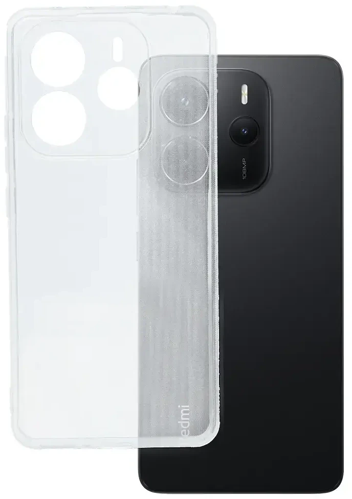 Toptel Viršutinis galinis dėklas 2 mm, puikiai tinkantis XIAOMI REDMI NOTE 14 5G, skaidrus
