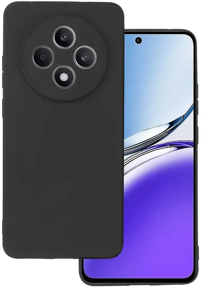 Fusion Accessories Topt Back Dėklas Matinis skirtas Oppo Reno 12F 5G juodos spalvos